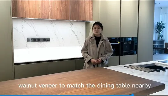 AIS 생활 현대 중국 디자인 질감 저렴한 인테리어 홈 주방 키트 벽 대리석 멜라민 캐비닛 주방 및 조리대